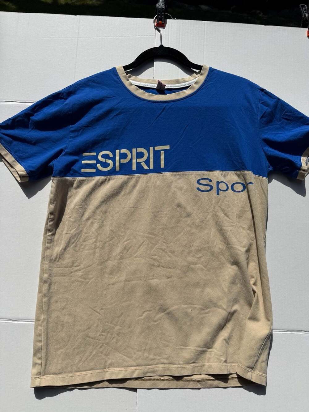 Esprit Sport Two-Tone Colorblock Crew Neck T-Shirt